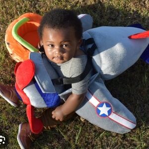 Airplane Pilot 3-D Ride In On Costume Kids Plush